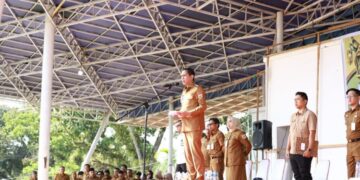 Pimpin Apel Kerja Perdana Pasca Idul Fitri, Weny Gaib Tenankan Soal Disipilin ASN