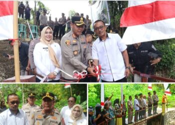 Wujud Kasih Sayang Polri, AKBP Irwanto Resmikan Jembatan MOTABI di Kelurahan Biga
