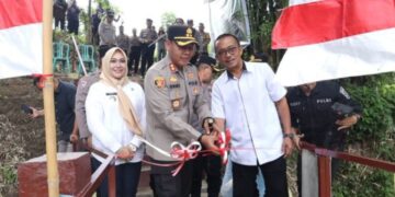 Bentuk Dukungan, Wakil Ketua DPRD Kotamobagu Hadiri Peresmian Jembatan MOTABI Kelurahan Biga